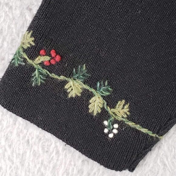 Woolrich Jacket Zip Up Women's Size Medium M Black Sweater Knit Christmas - Picture 4 of 10